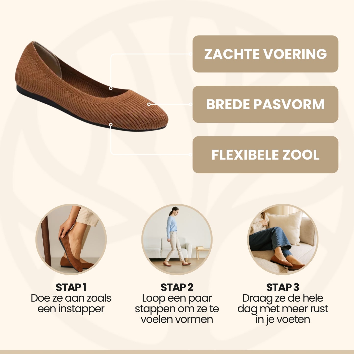 SoftStride Ballerina | Comfortschoen – Voor Gevoelige Voeten