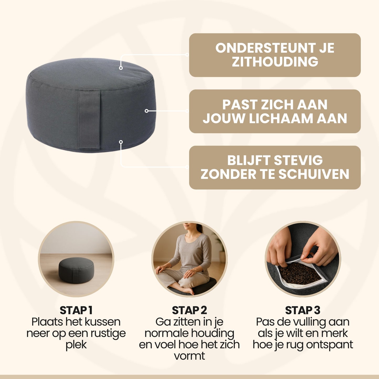 ZenSupport Kussen | meer comfort bij yoga en meditatie