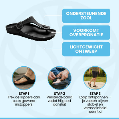 FlexStrap Slippers | Orthopedisch Comfort – Met Verstelbare Band
