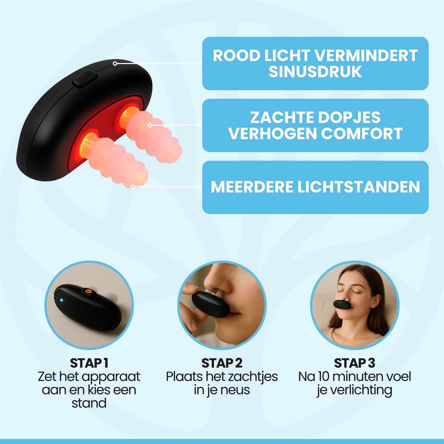 BreatheLight Relief | Roodlicht Therapie – Tegen Verstopte Sinussen