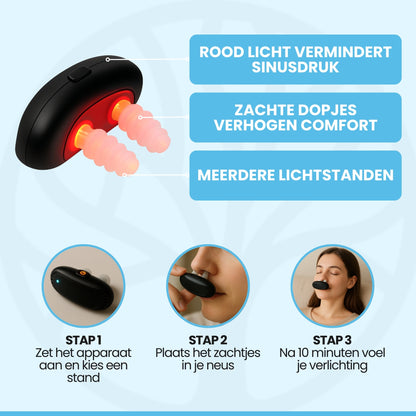 BreatheLight Relief | Roodlicht Therapie – Tegen Verstopte Sinussen