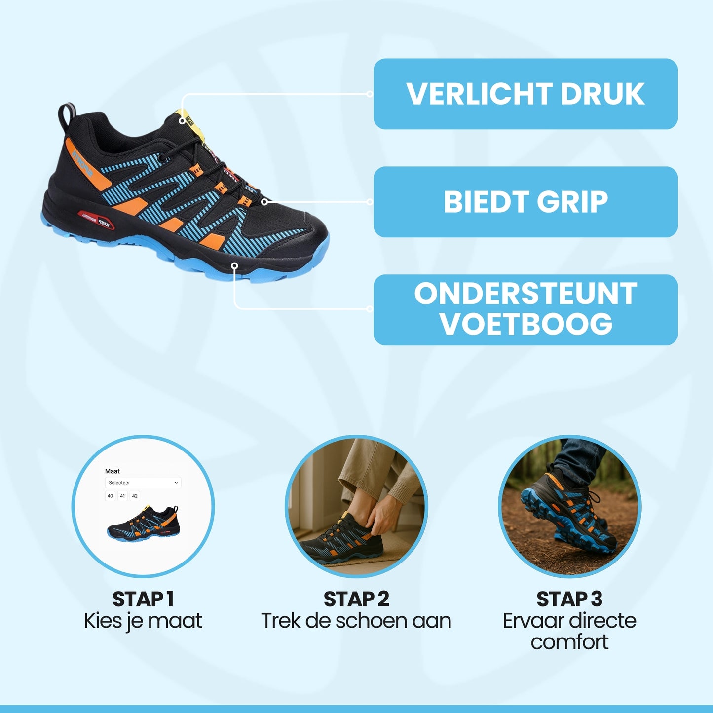 TrailEase | Orthopedische Wandelschoenen – Voor Pijnvrij Lopen