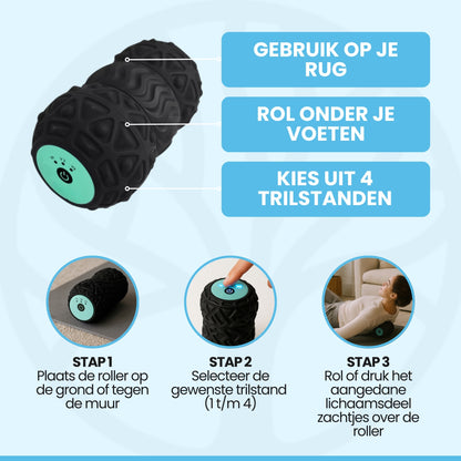 Fittershape VibraEase Roller | Diepe Spiermassage – Voor Sneller Herstel
