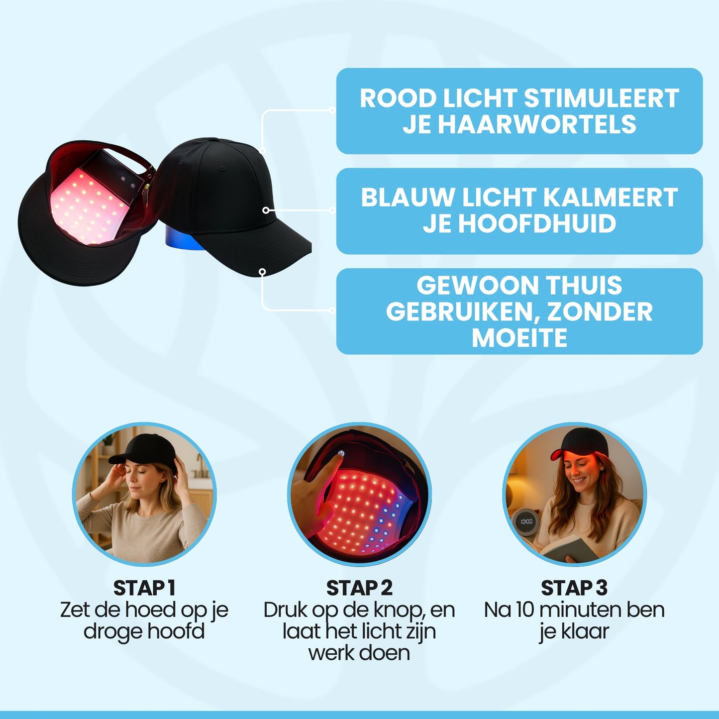 HairGlow Cap | Lichttherapie Muts – Voor Natuurlijke Haargroei