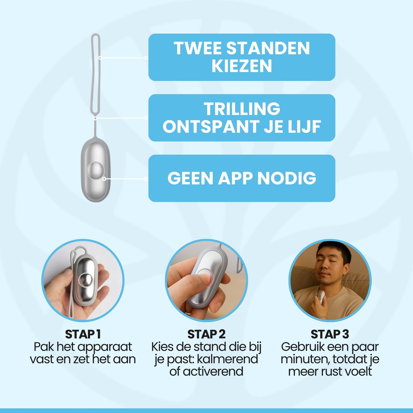 CalmWave Clip | Stressverlichter – Voor Ontspanning Onderweg