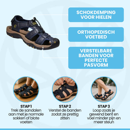 WalkBreeze Sandalen | Heren Comfort – Tegen Voet- En Hielpijn