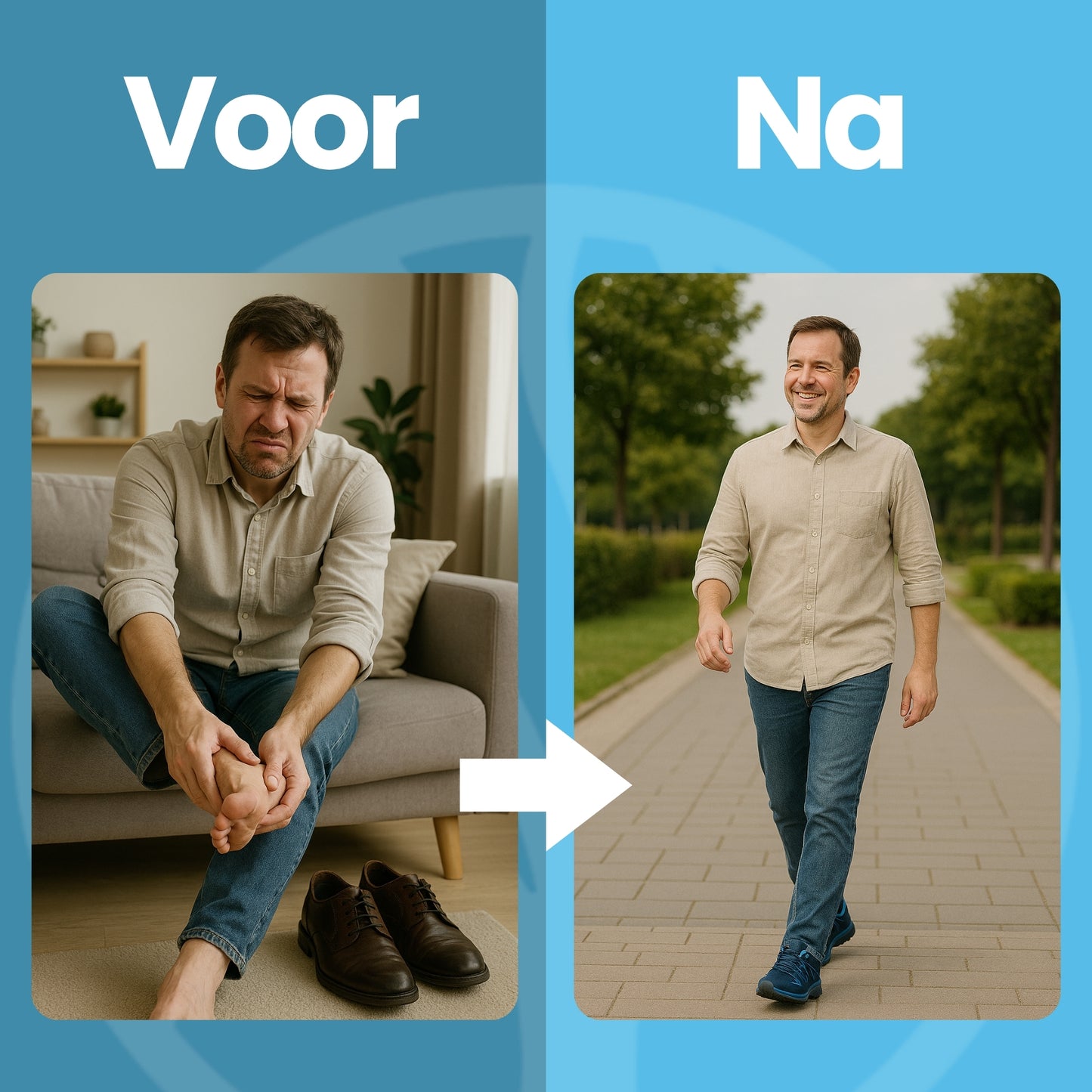 WalkEase Heren | Orthopedische Wandelschoen – Tegen Voetpijn