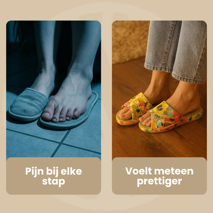 FloralEase Slippers | Orthopedisch Comfort – Voor Thuisgebruik