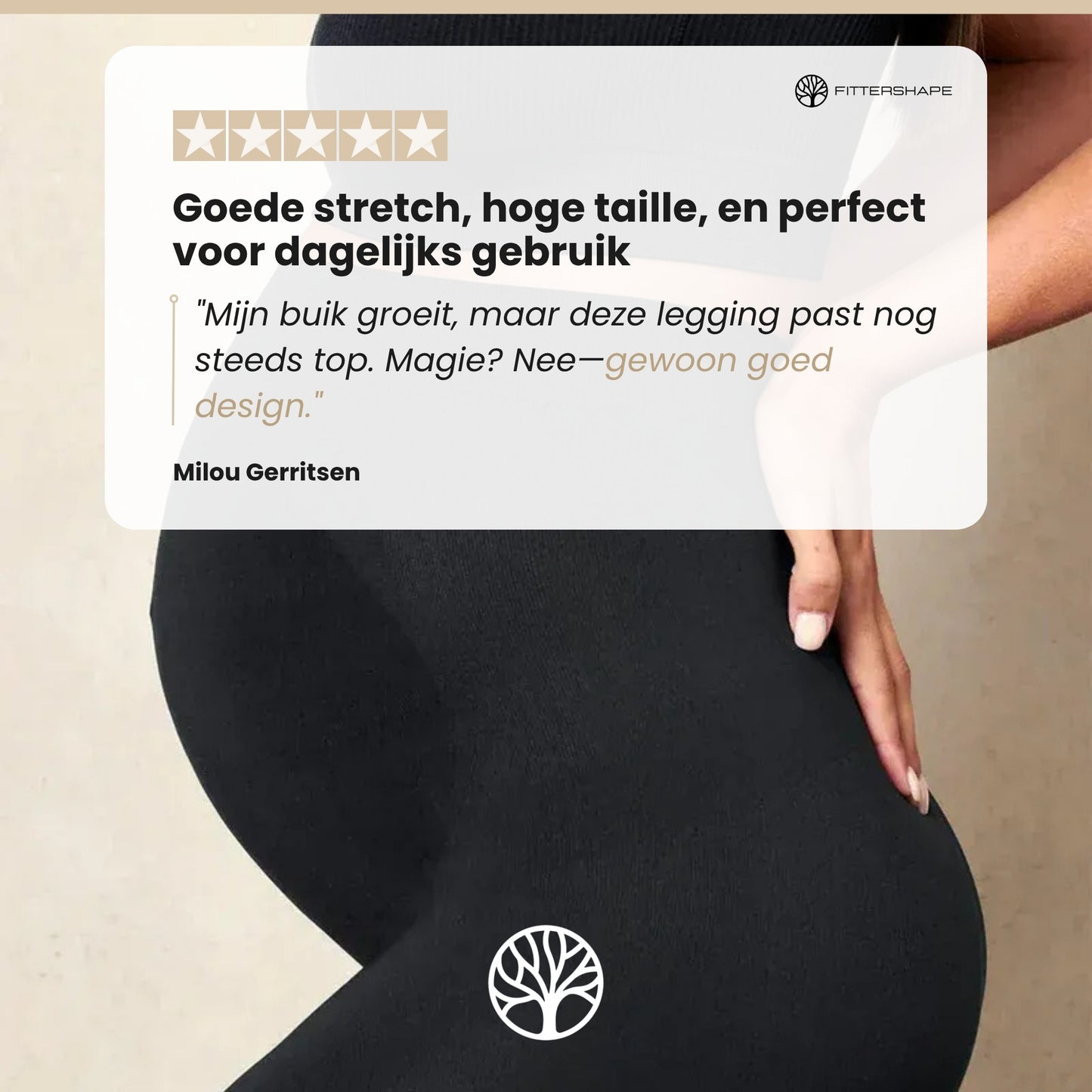 Fittershape MomEase Legging | Comfortabele Zwangerschapsbroek – Met Extra Buiksteun