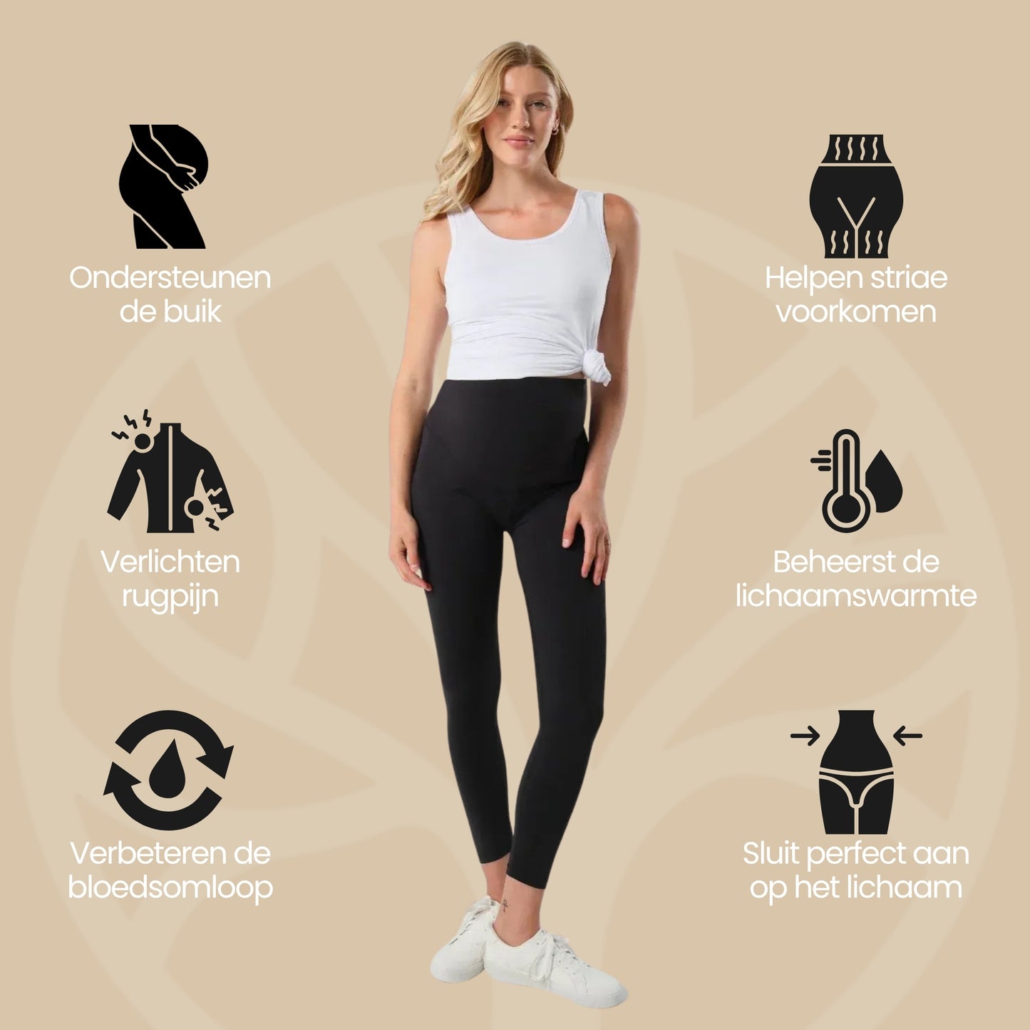 Fittershape MomEase Legging | Comfortabele Zwangerschapsbroek – Met Extra Buiksteun