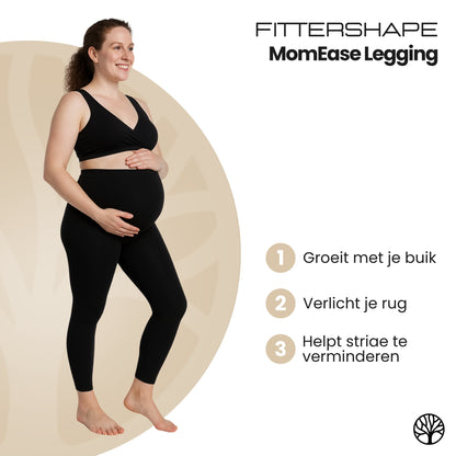 Fittershape MomEase Legging | Comfortabele Zwangerschapsbroek – Met Extra Buiksteun