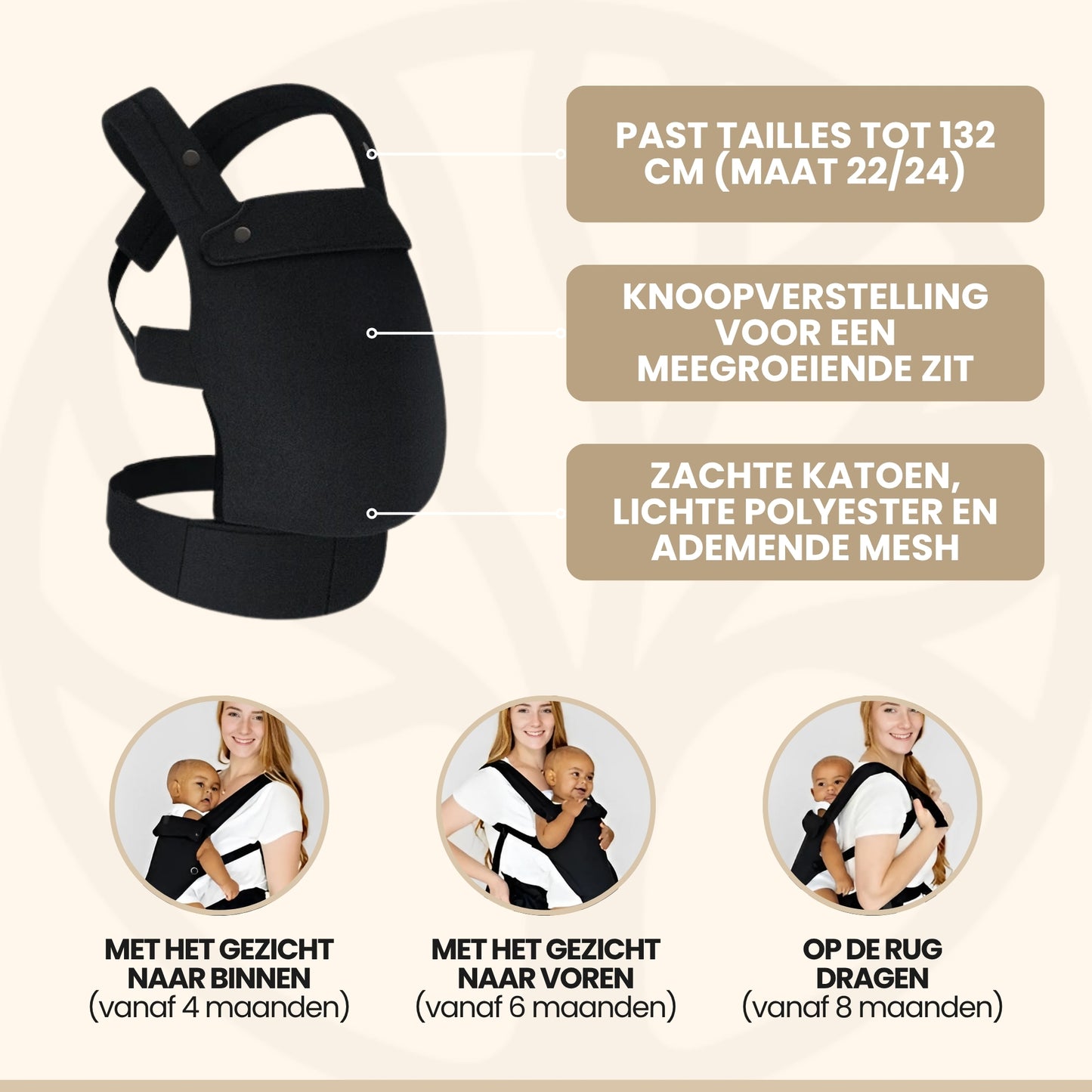 Fittershape BabyEase | Ergonomische Draagzak – Voor Comfortabel Dragen
