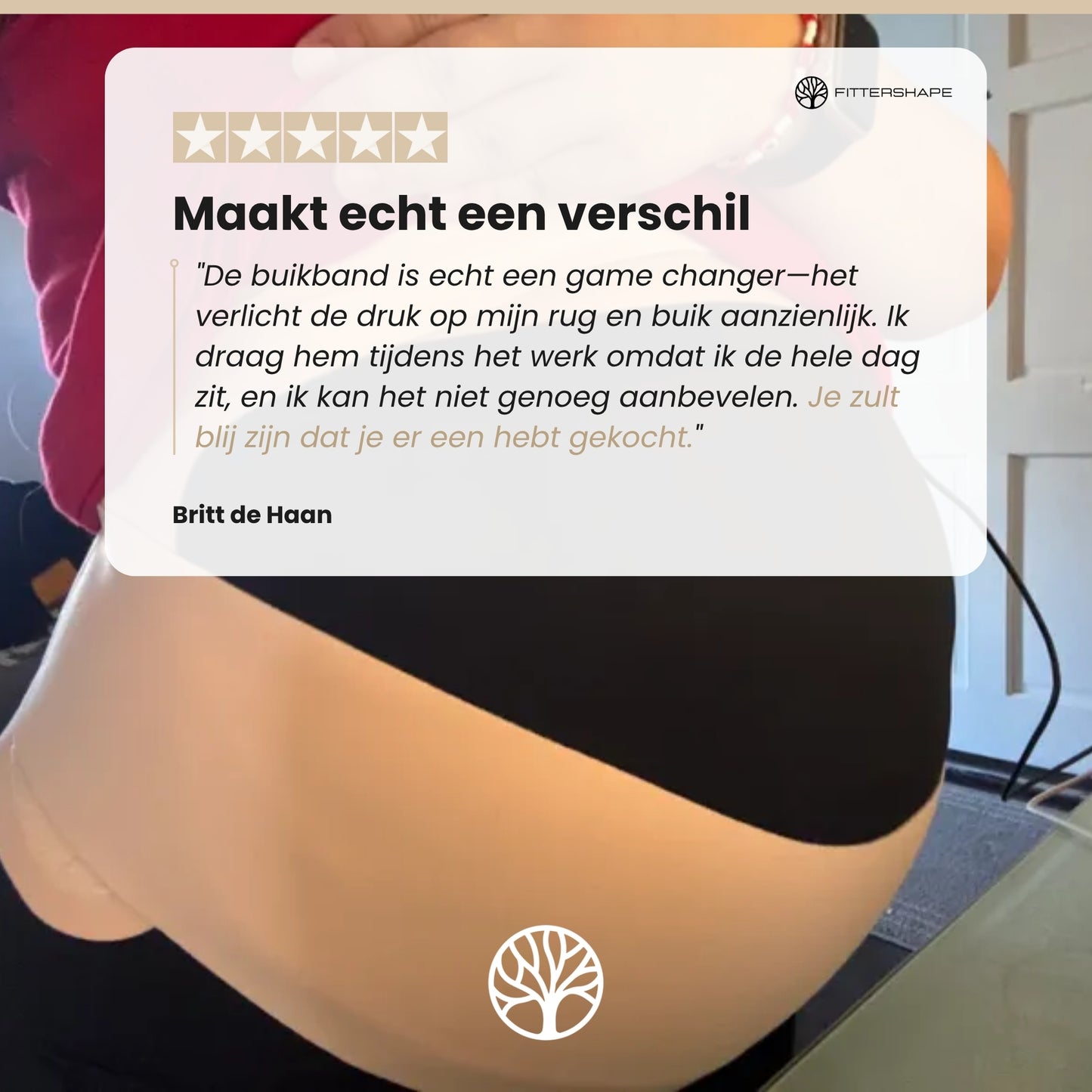 Fittershape BellySupport | Zwangerschapsband – Met Extra Rugondersteuning