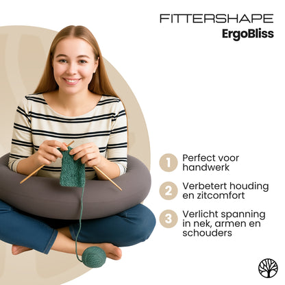 Fittershape Ergobliss | Ergonomisch Kussen – Voor Nek- en Rugondersteuning