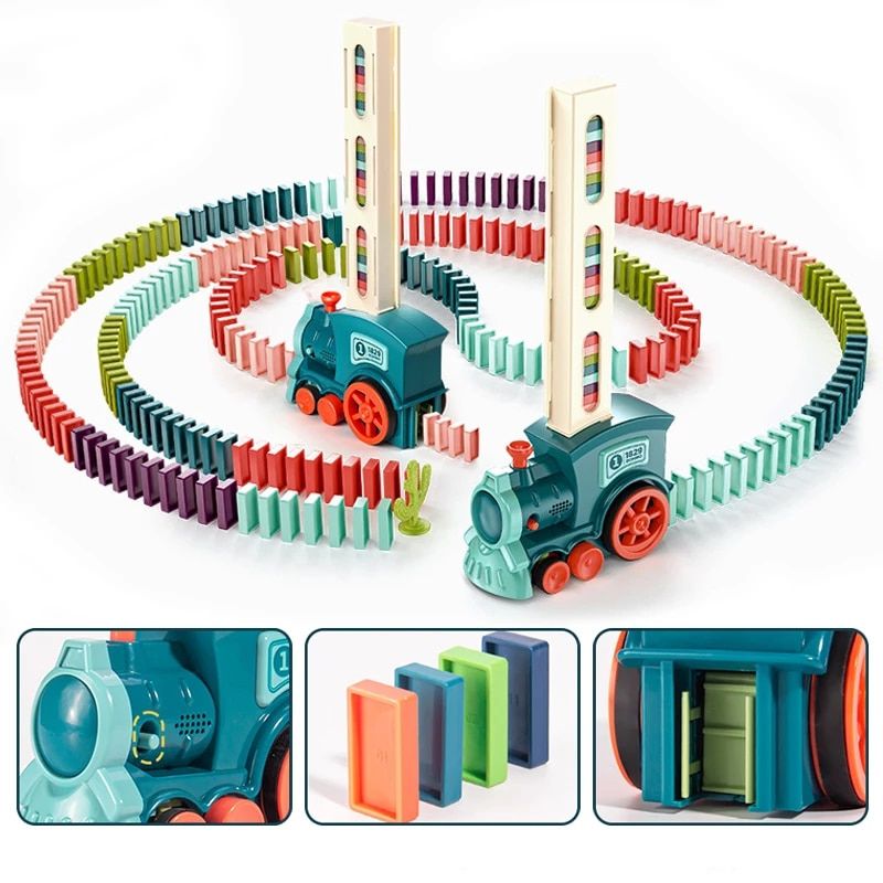 Domino Trein Speelgoed – Interactief – Voor Kinderen – Met Kleurrijke Blokken