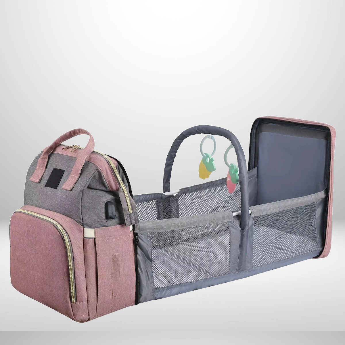 Baby rugzak – geïsoleerde flessenhouders – opbergvakken – voor ouders en babyverzorging