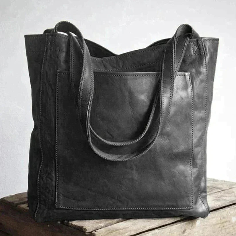 Vegan Leren Tas – Stevige Handvaten – Eenvoudig Ontwerp – Voor Dames