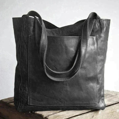 Vegan Leren Tas – Stevige Handvaten – Eenvoudig Ontwerp – Voor Dames