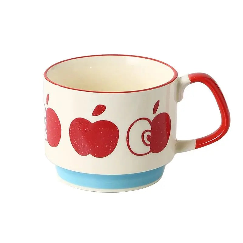 Mok met Appelmotief – Keramiek – Voor Koffie of Thee