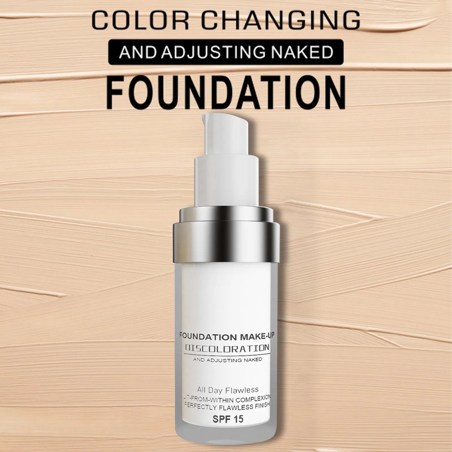Foundation Make-up – Langdurige Dekking – SPF 15 – Voor een Egale Teint