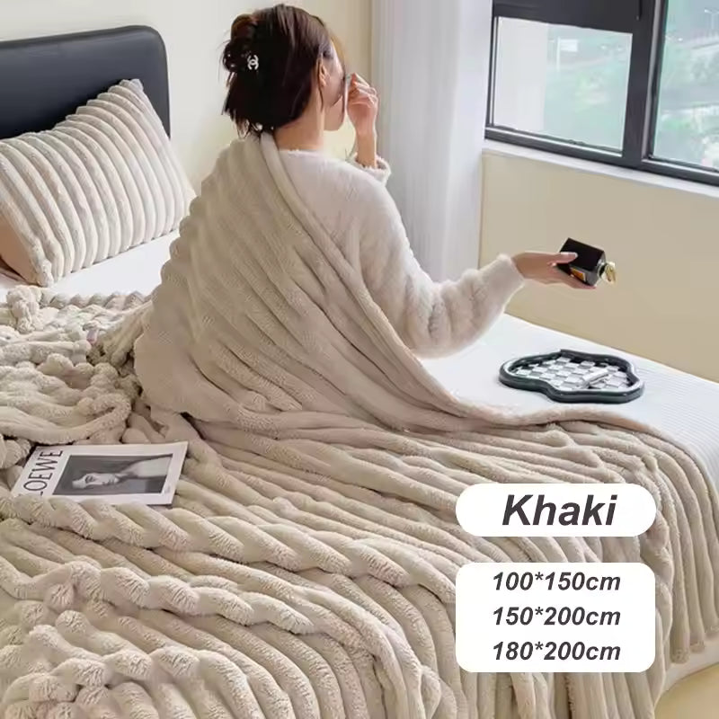 Zachte Plaid – Ribbels – Warm – Voor Comfort en Ontspanning
