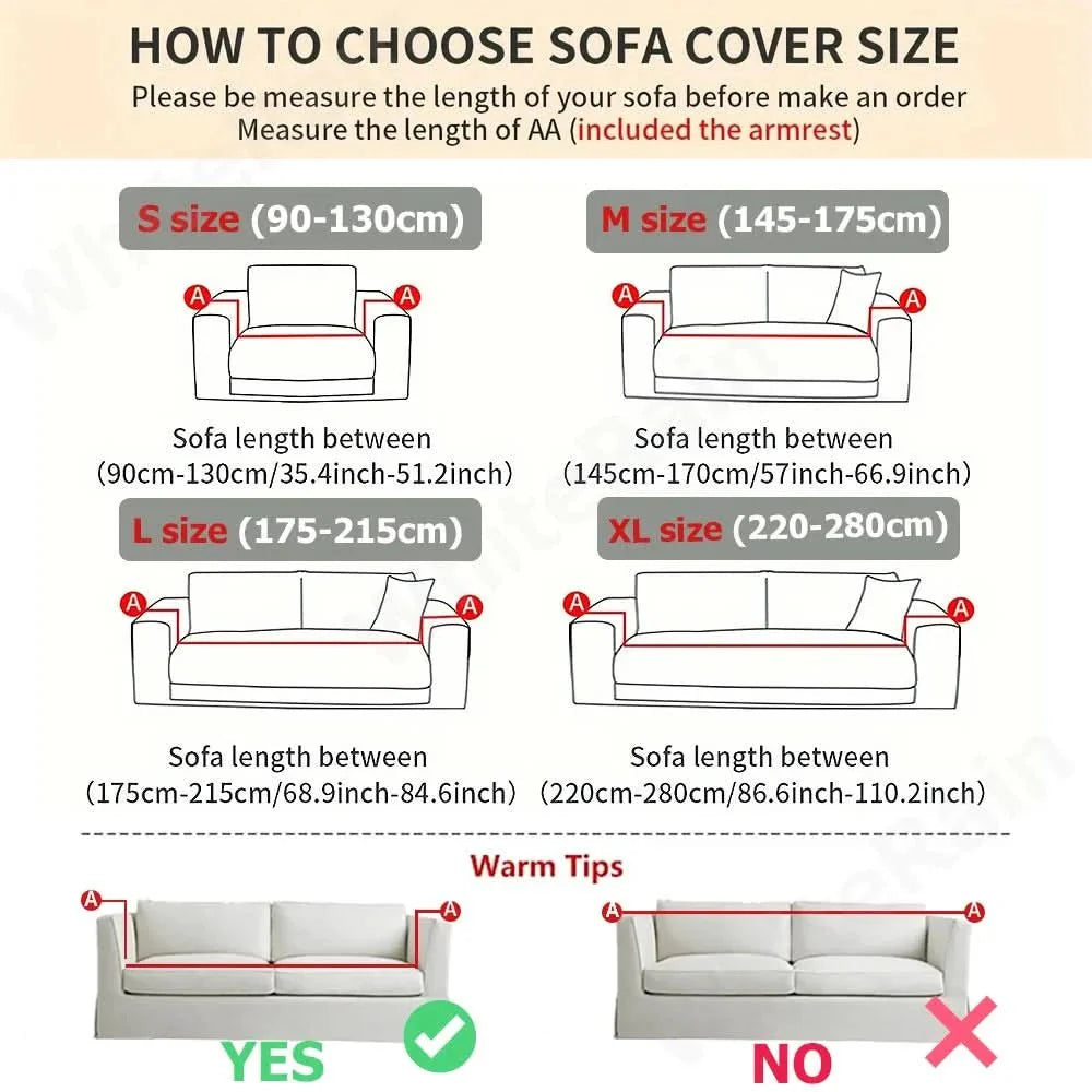 Sofa Hoes – Stretch Design – Beschermhoes voor Meubels – Voor 3-Zits Bank