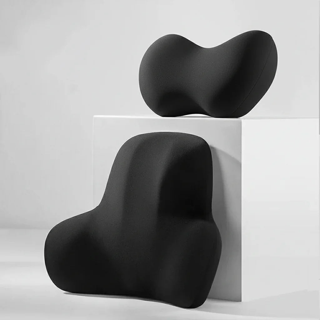 Auto Nek- en Lendensteun Set – Ergonomisch Ontwerp – Voor Langdurig Comfort