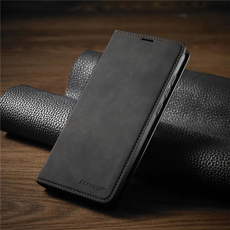 Magnetisch Leren iPhone Hoesje – Stijlvolle, Duurzame Bescherming