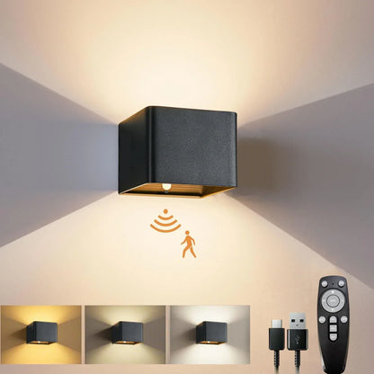 Wandlamp met Beweging Sensor – Oplaadbaar – LED Verlichting – Voor Binnen en Buiten