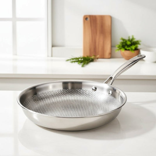 Rvs Koekenpan – Antikleef – Ergonomisch Handvat – Voor Keuken