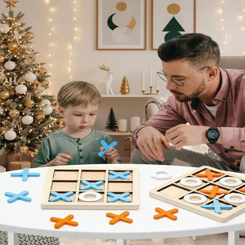 Houten Tic Tac Toe Spel – Educatief – Voor Kinderen en Volwassenen