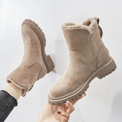 Dames Laarzen – Fleecevoering – Stevige zool – Voor de winter en dagelijks gebruik