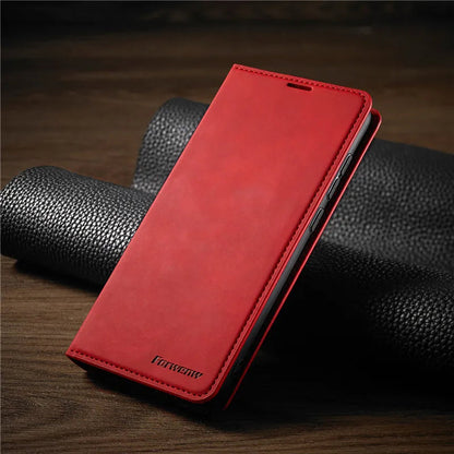 Magnetisch Leren iPhone Hoesje – Stijlvolle, Duurzame Bescherming