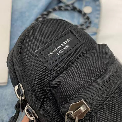 Mini crossbody Tas – Meerdere Ritsvakken – Verstelbare Koordschouderband