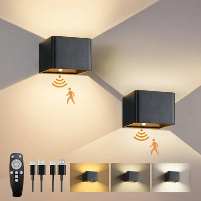 Wandlamp met Beweging Sensor – Oplaadbaar – LED Verlichting – Voor Binnen en Buiten