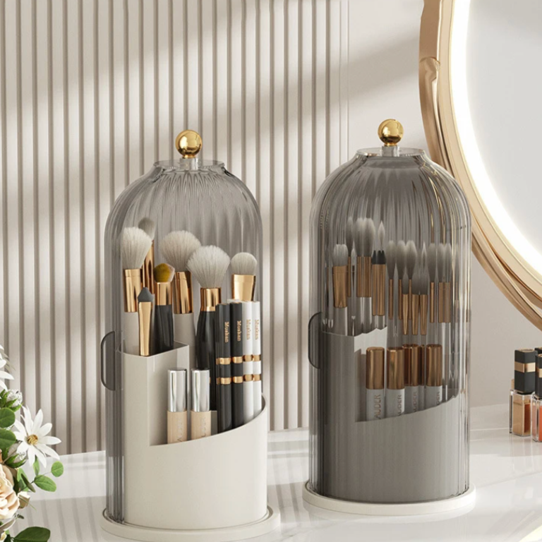 Make-up Organizer – Transparant Glas – Modern ontwerp – Voor make-up en kwasten