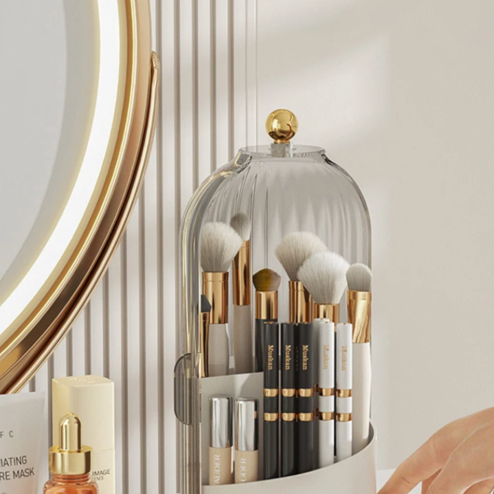Make-up Organizer – Transparant Glas – Modern ontwerp – Voor make-up en kwasten