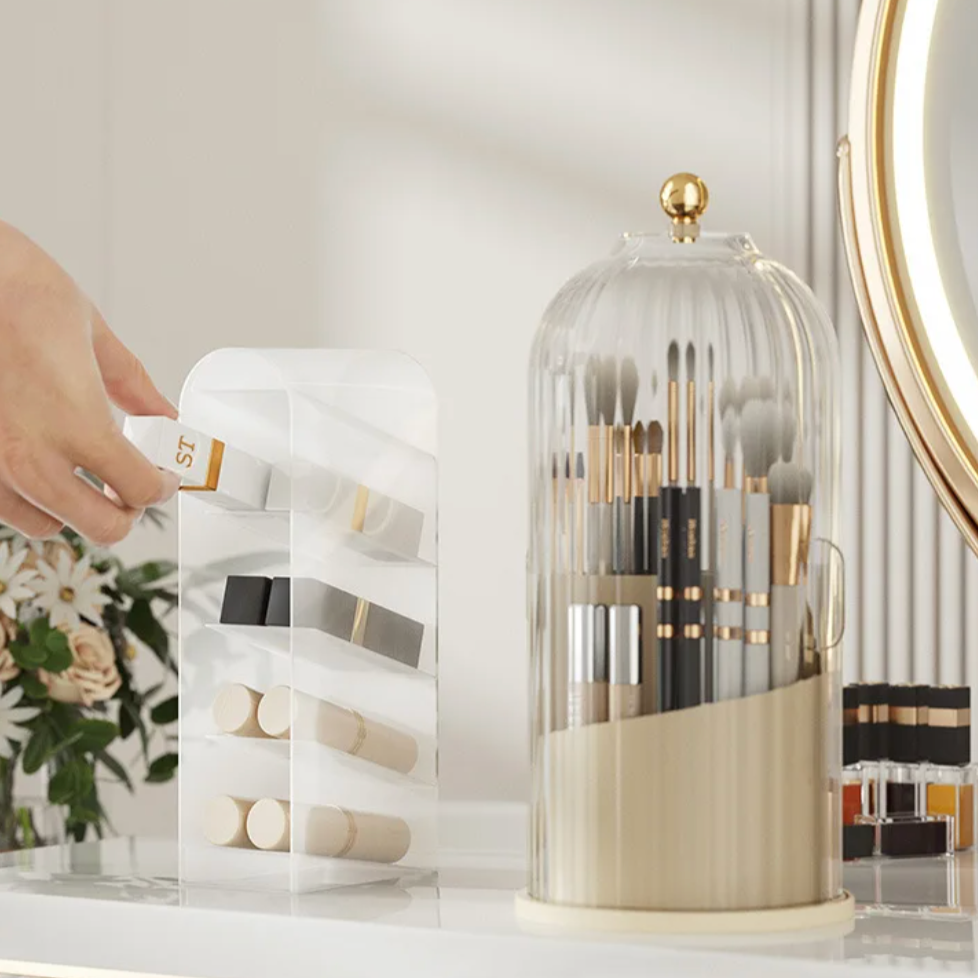 Make-up Organizer – Transparant Glas – Modern ontwerp – Voor make-up en kwasten