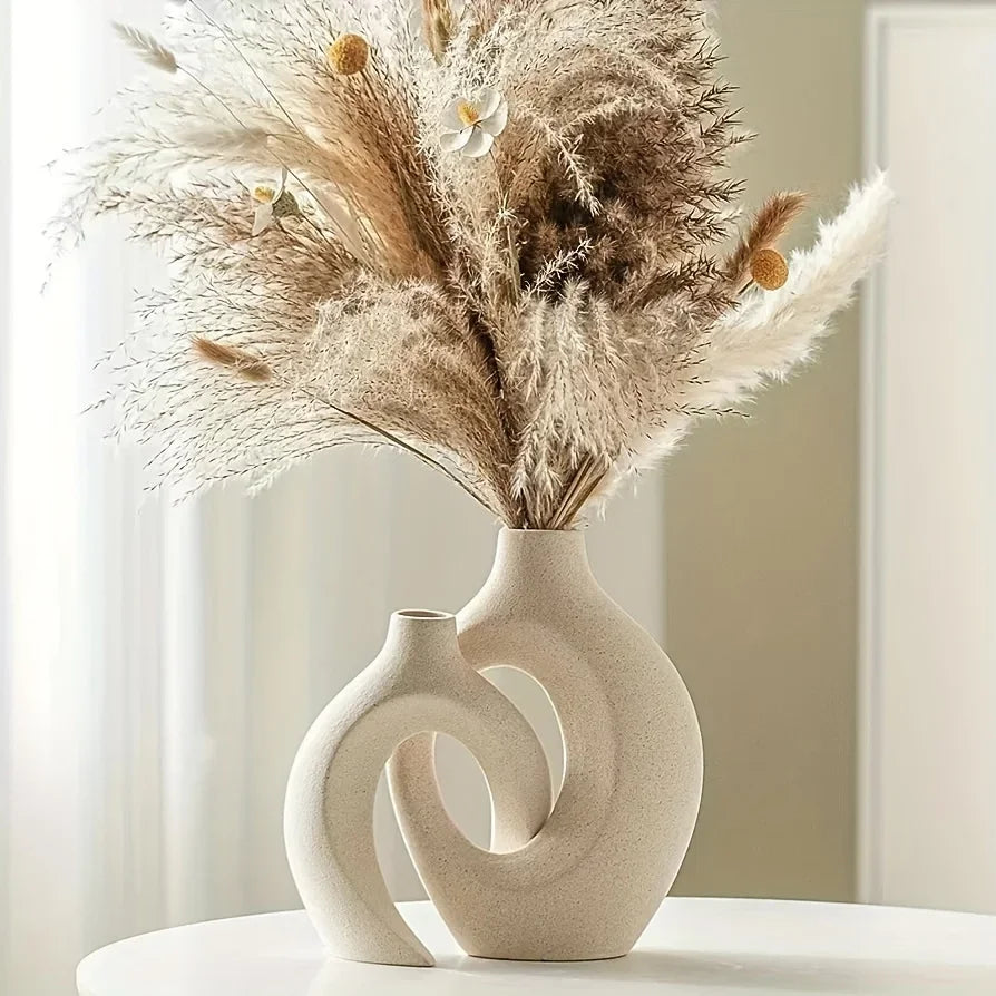 Vaas keramiek – Modern ontwerp – Voor bloemen – Voor interieurdecoratie