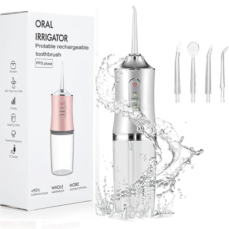 Draadloze Waterflosser – 8 Opzetstukken – Voor Tandverzorging en Mondhygiëne