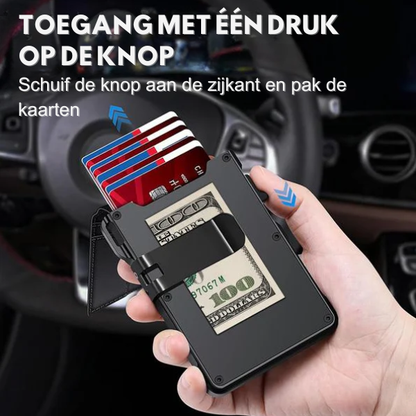 RFID Beschermde Portemonnee –  Met Kaartsleuven en Geldclip – Voor Veilig Opbergen