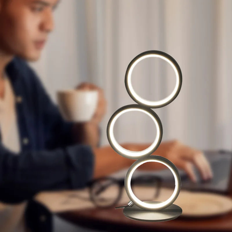 Tafellamp – Moderne Ringen – Verstelbare Verlichting voor Bureau of Woonkamer