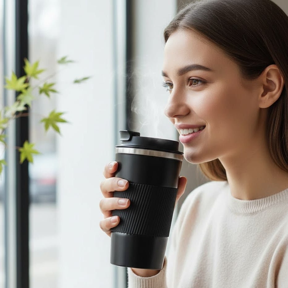 Thermosbeker – Dubbelwandig – Voor Koffie en Thee – Voor Thuis en Op Reis