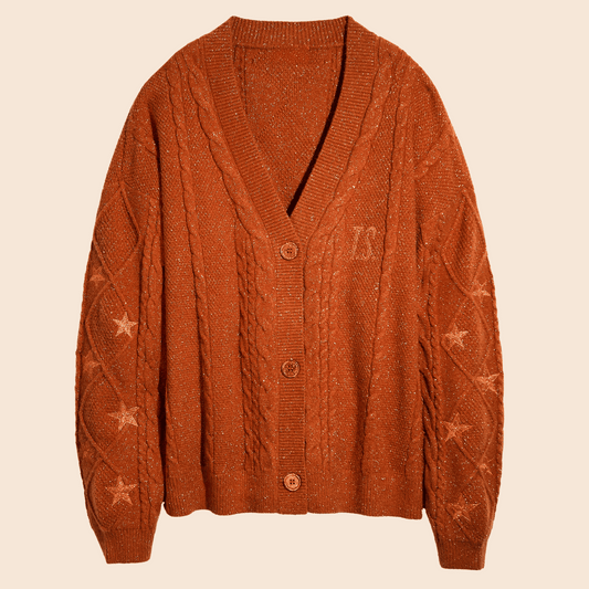 Dames Gebreide Cardigan – Met Sterrenpatroon – Warme en Stijlvolle Trui
