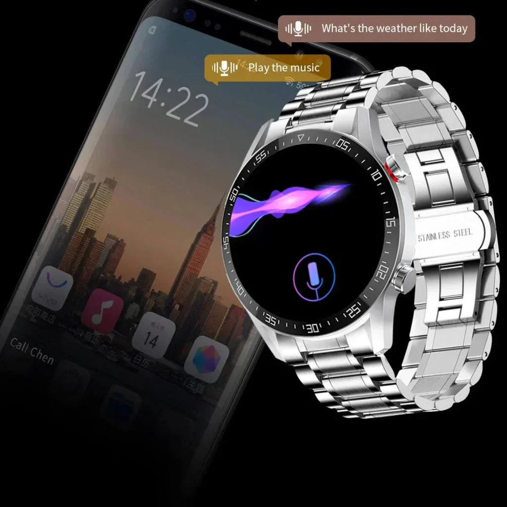 SwissMotion Smartwatch - Multifunctionele Horloge met Lange Batterijduur