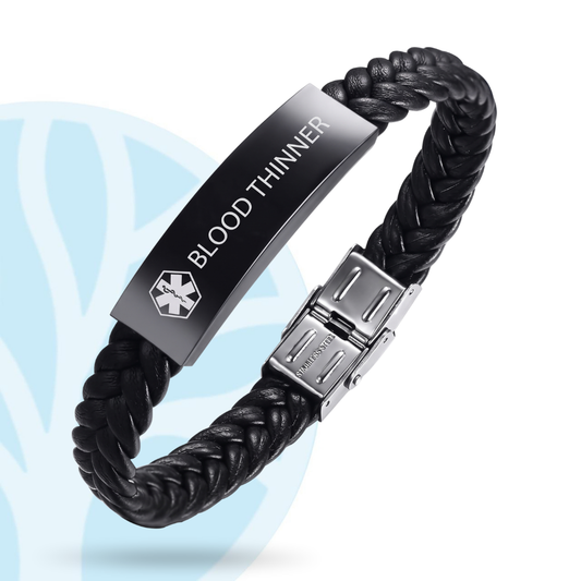 Fittershape Blood Thinner Medical Alert Bracelet – met graveur voor bloedverdunners