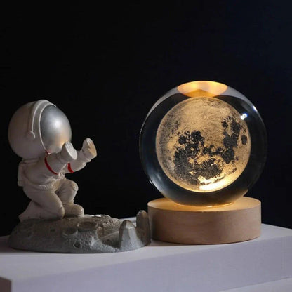 Galaxy Lamp – LED – Houten Voet – Voor Sfeervolle Verlichting