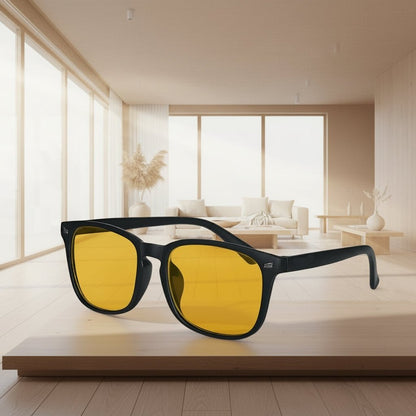 Sunglasses – Vierkante Montuur – UV-Bescherming voor Werk, Slaap en Gaming