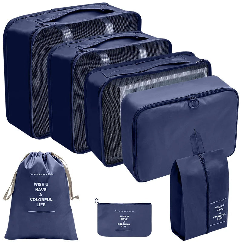 Reisorganizers – set van 7 en 10 – waterdichte opbergtassen – voor kleding en accessoires