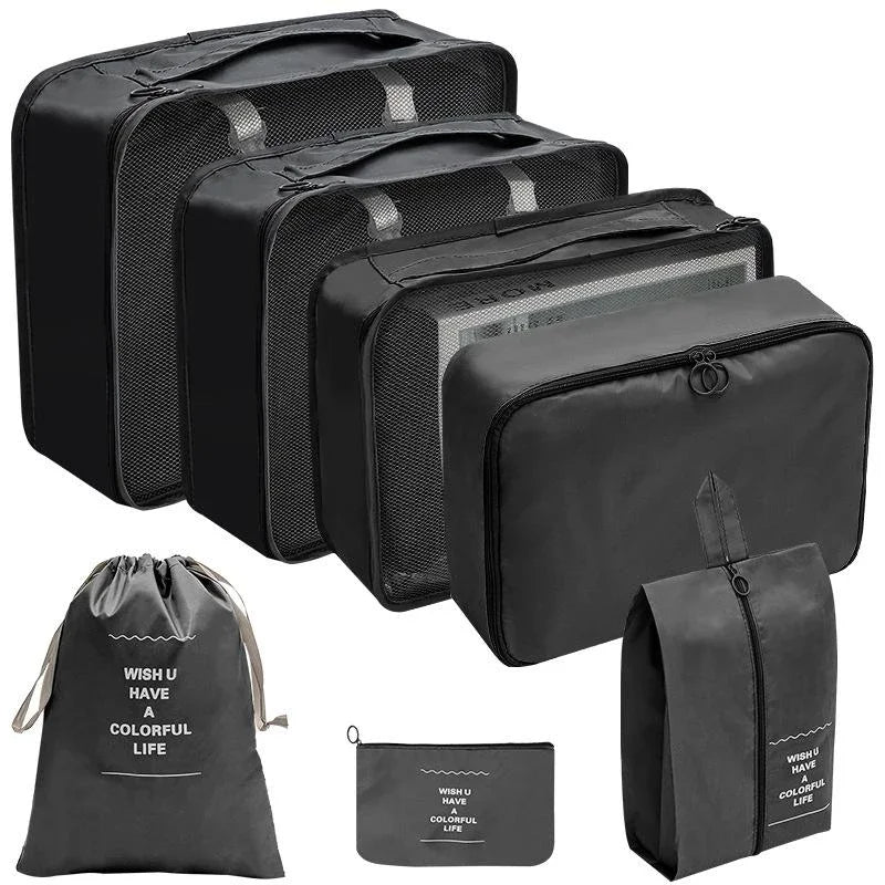 Reisorganizers – set van 7 en 10 – waterdichte opbergtassen – voor kleding en accessoires